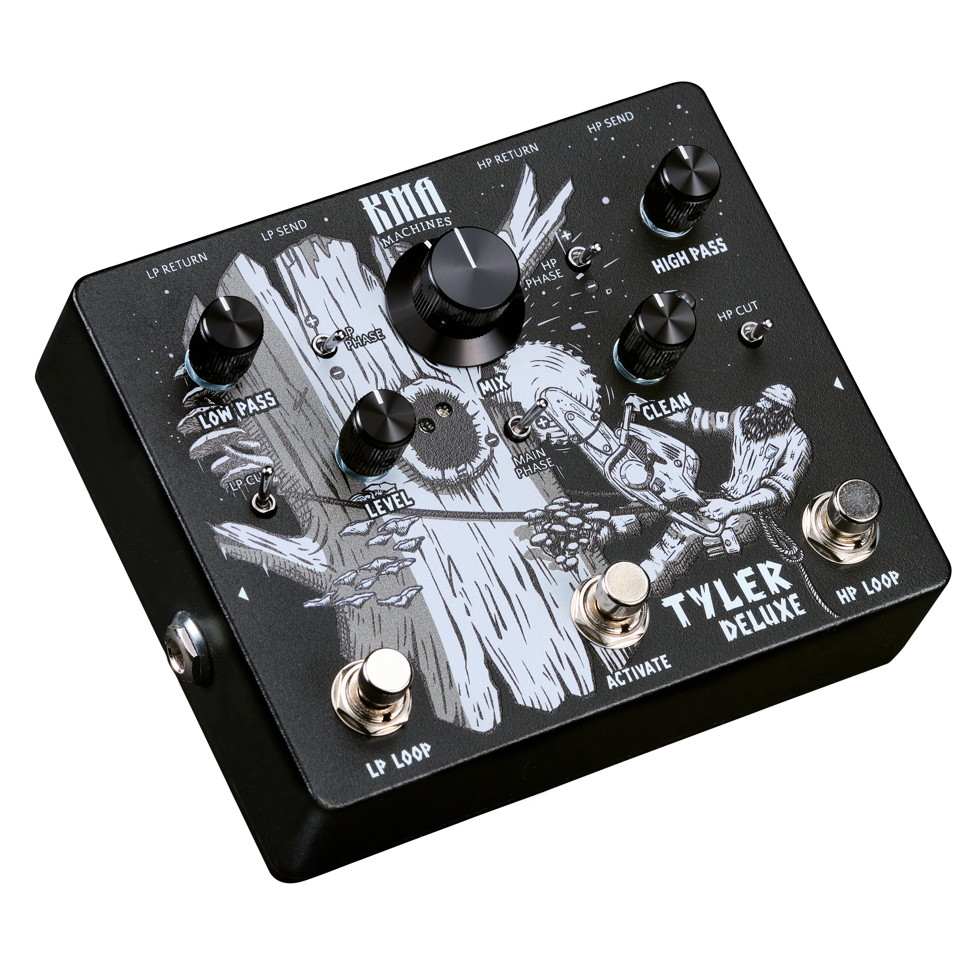 KMA Audio Machines Tyler DELUXE Two Channel Signal Splitter Pedal with Clean Blend and Phase Inversion